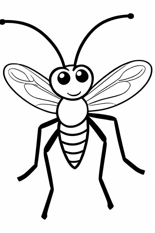 Mosquito Coloring Page 9 for Kids