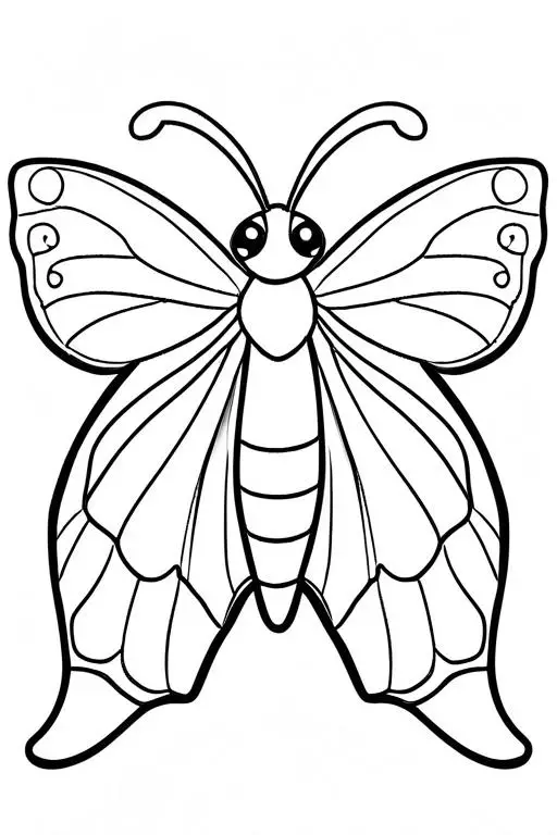 Moth Coloring Page 10 for Kids