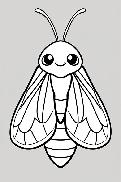 Moth Coloring Page 14 for Kids