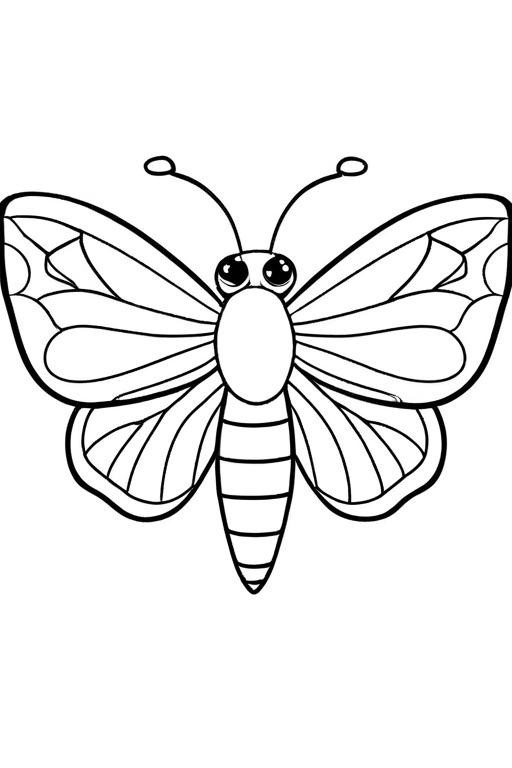 Moth Coloring Page 15 for Kids