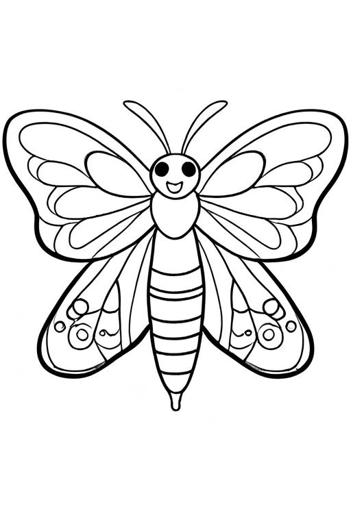 Moth Coloring Page 16 for Kids