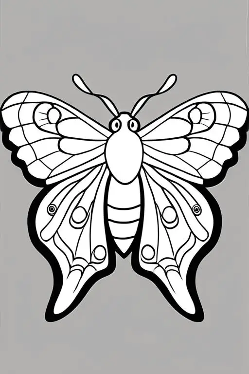 Moth Coloring Page 20 for Kids