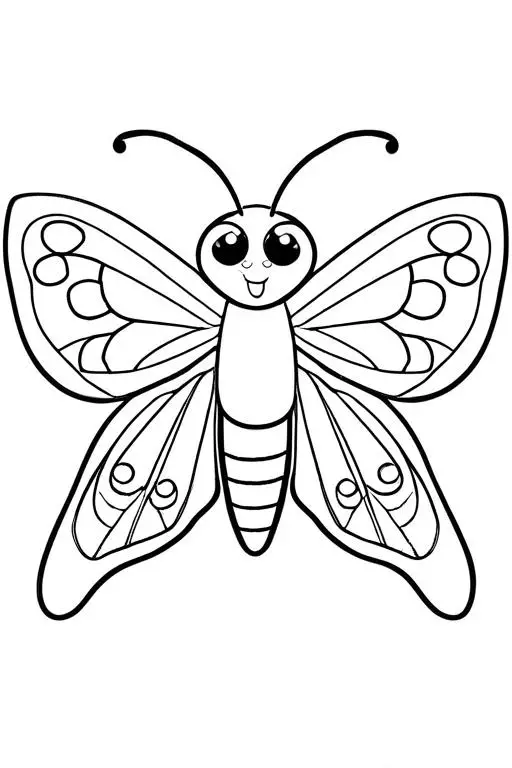 Moth Coloring Page 27 for Kids