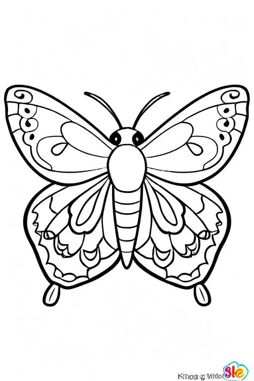 Moth Coloring Page 29 for Kids