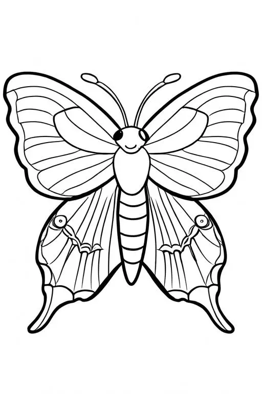 Moth Coloring Page 30 for Kids