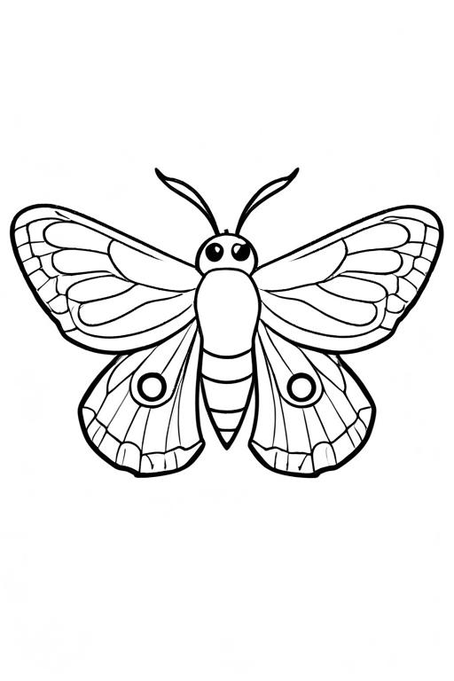 Moth Coloring Page 32 for Kids