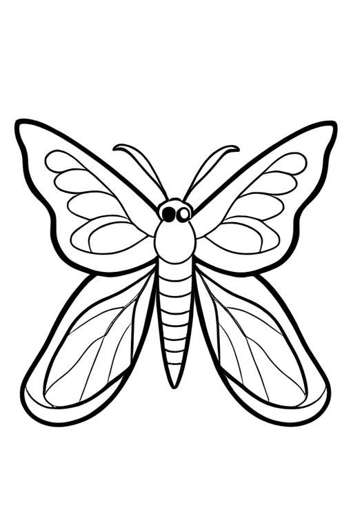 Moth Coloring Page 35 for Kids