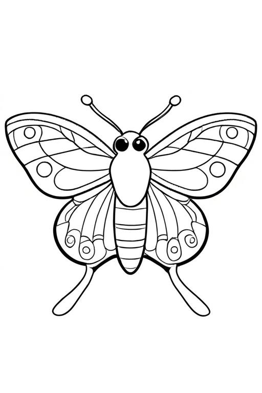 Moth Coloring Page 37 for Kids