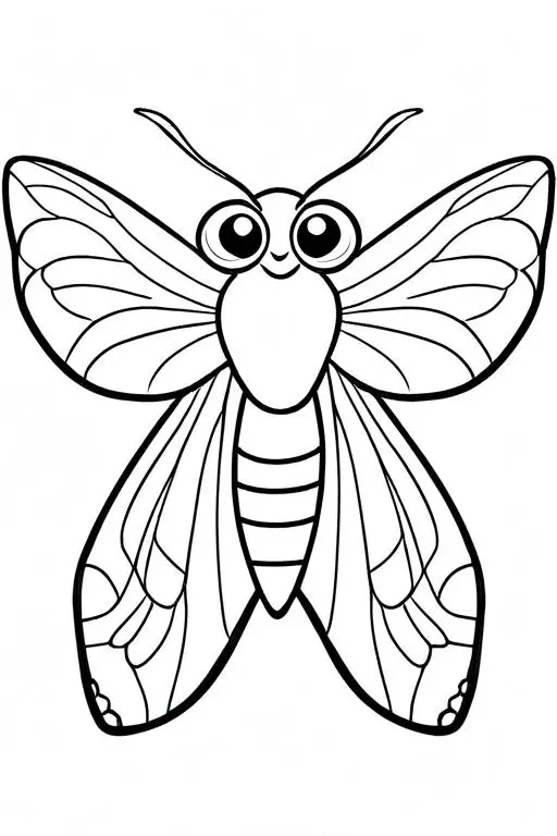 Moth Coloring Page 42 for Kids