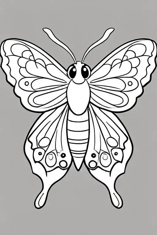 Moth Coloring Page 43 for Kids