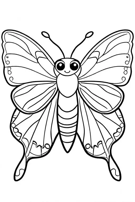 Moth Coloring Page 46 for Kids