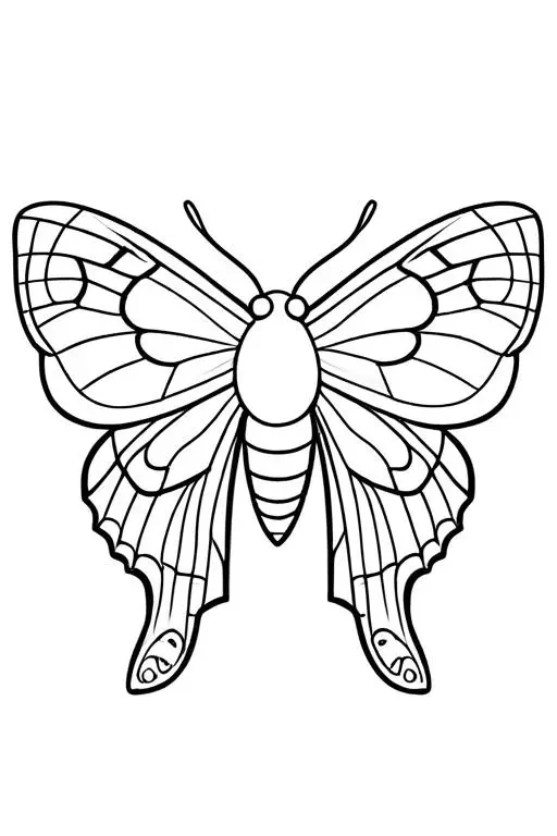 Moth Coloring Page 47 for Kids