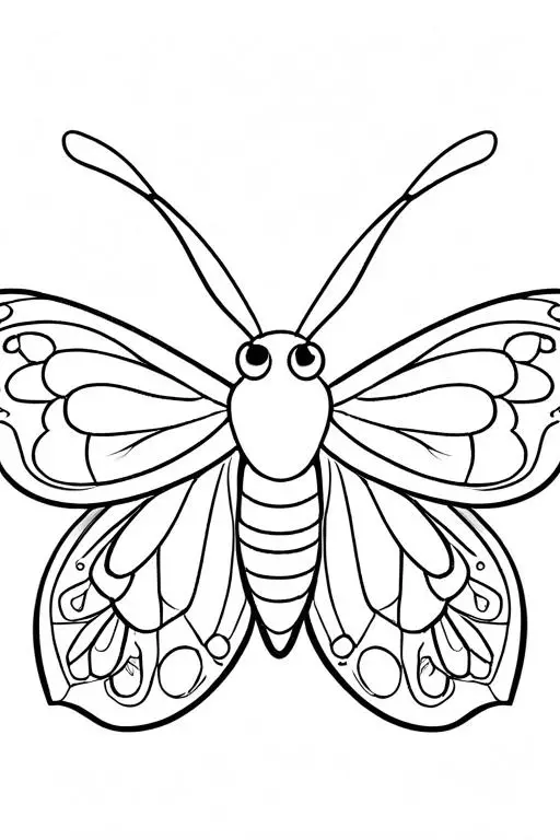 Moth Coloring Page 49 for Kids