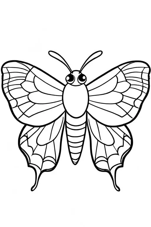 Moth Coloring Page 50 for Kids