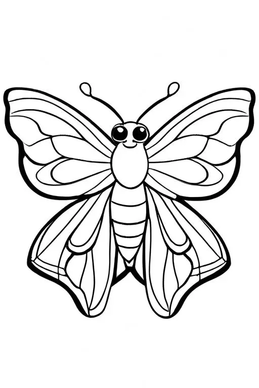 Moth Coloring Page 55 for Kids