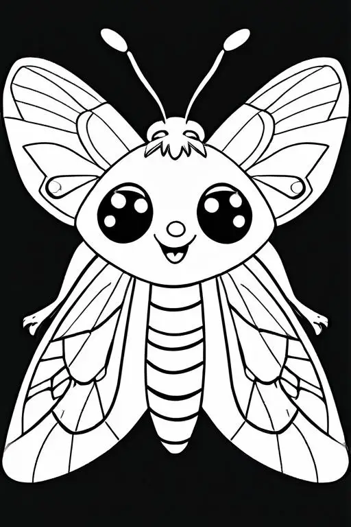 Moth Coloring Page 57 for Kids