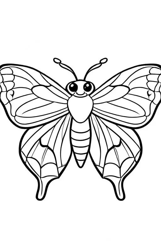 Moth Coloring Page 61 for Kids