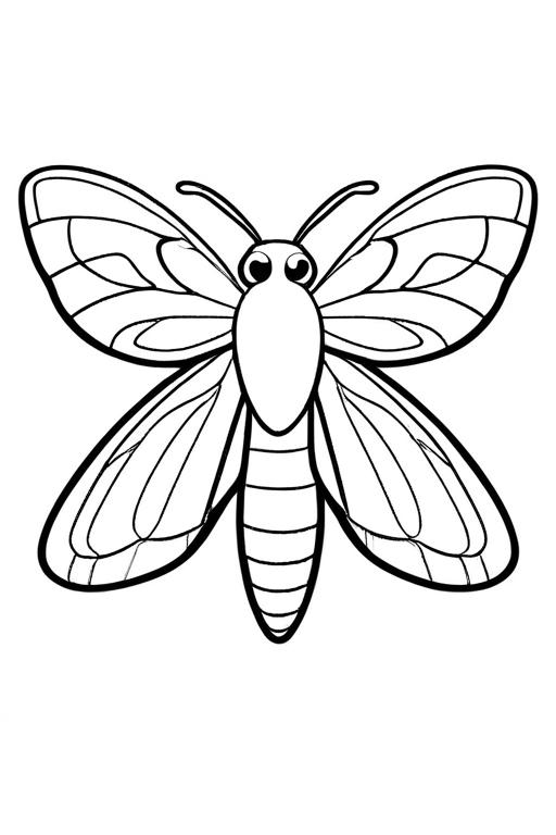 Moth Coloring Page 63 for Kids