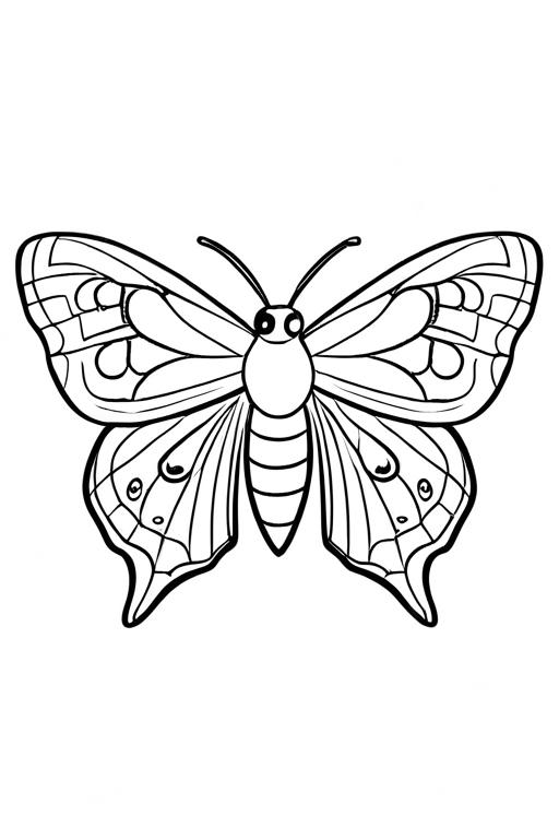 Moth Coloring Page 65 for Kids