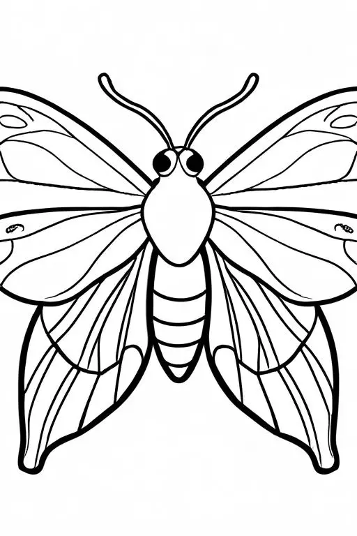 Moth Coloring Page 69 for Kids