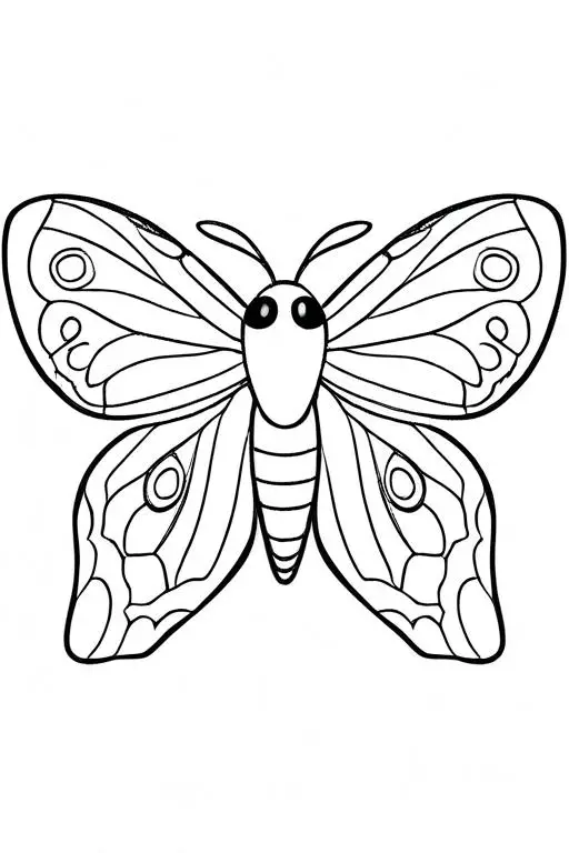 Moth Coloring Page 70 for Kids