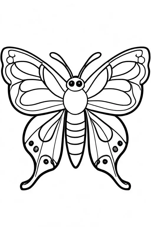 Moth Coloring Page 77 for Kids