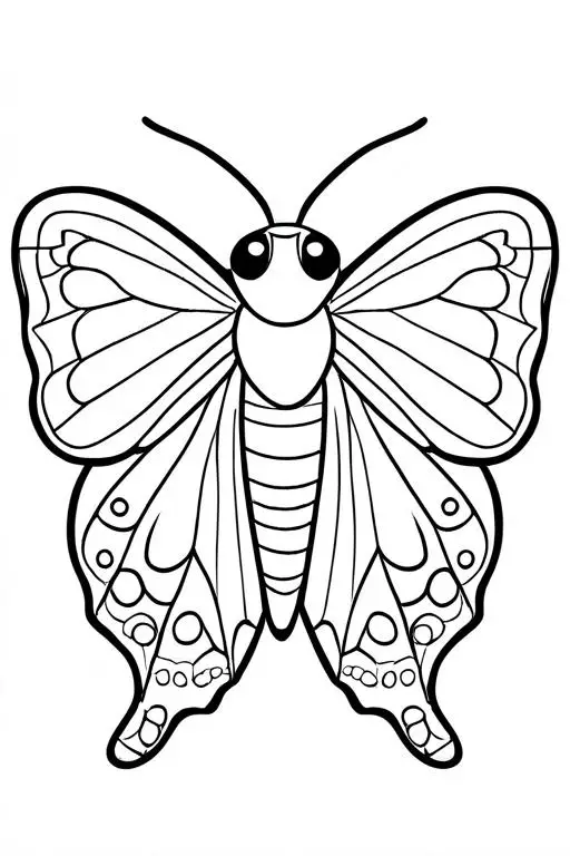 Moth Coloring Page 79 for Kids