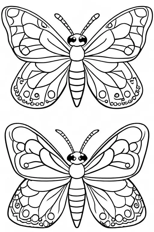 Moth Coloring Page 8 for Kids