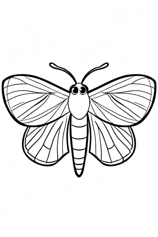 Moth Coloring Page 81 for Kids