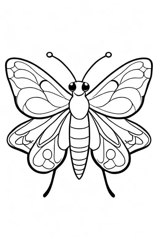 Moth Coloring Page 83 for Kids