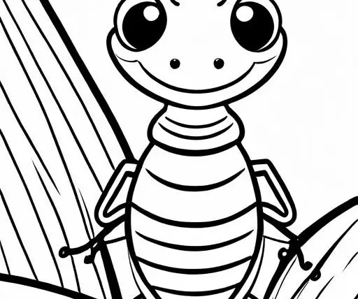 Termite Coloring Page 1 for Kids