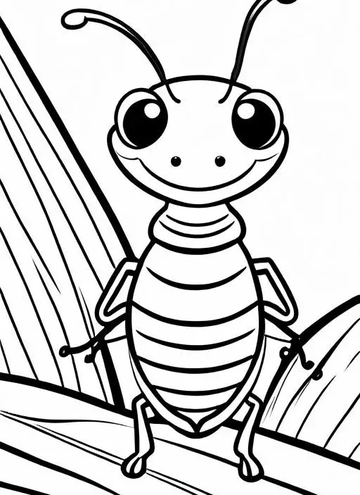 Termite Coloring Page 1 for Kids