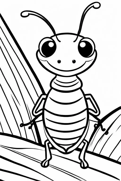 Termite Coloring Page 1 for Kids