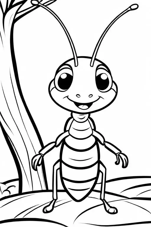 Termite Coloring Page 7 for Kids