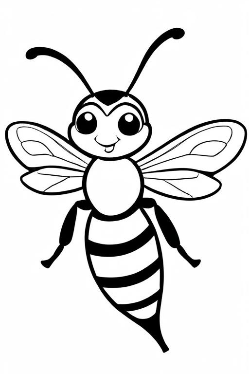 Wasp Coloring Page 10 for Kids