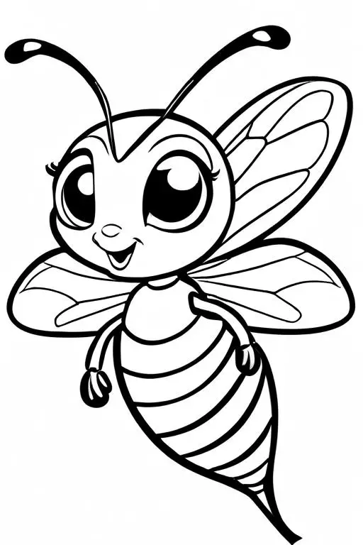 Wasp Coloring Page 100 for Kids