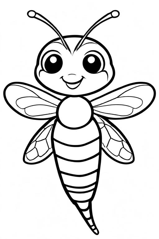 Wasp Coloring Page 12 for Kids