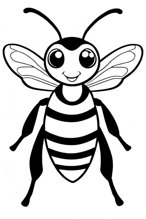 Wasp Coloring Page 14 for Kids