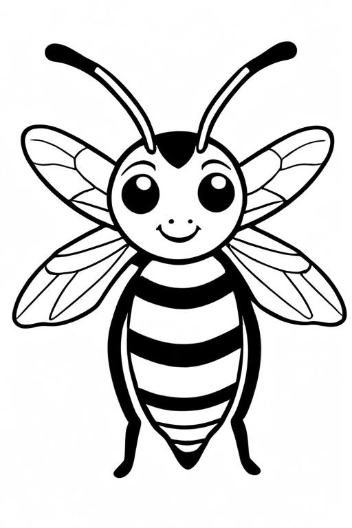 Wasp Coloring Page 15 for Kids