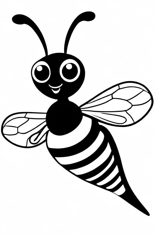 Wasp Coloring Page 16 for Kids