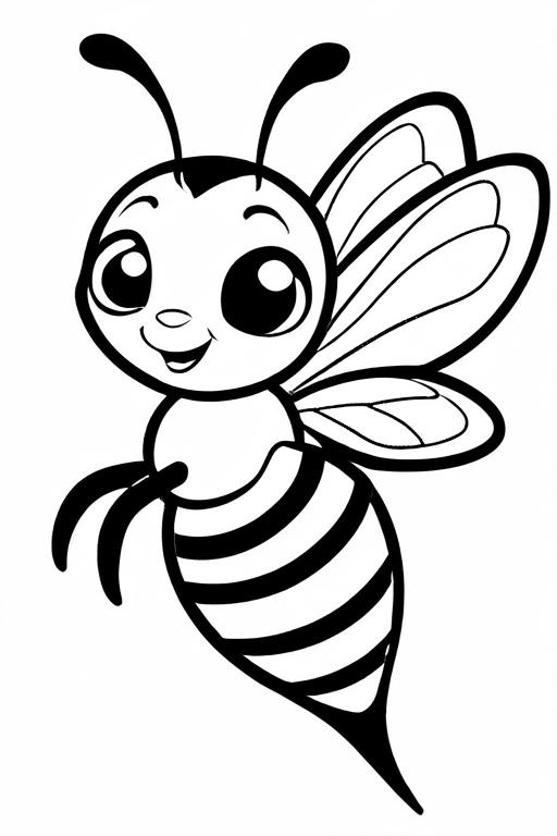 Wasp Coloring Page 19 for Kids