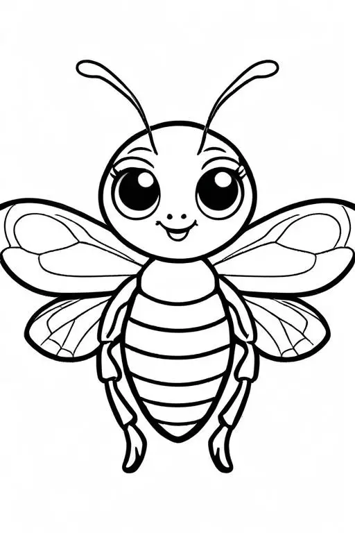 Wasp Coloring Page 2 for Kids