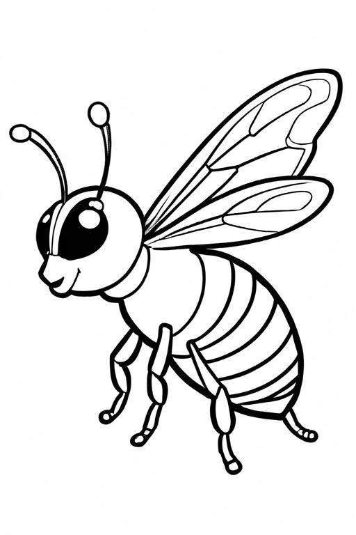 Wasp Coloring Page 20 for Kids