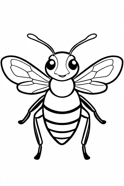 Wasp Coloring Page 21 for Kids