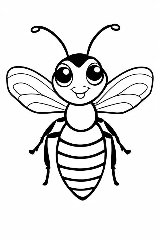 Wasp Coloring Page 22 for Kids