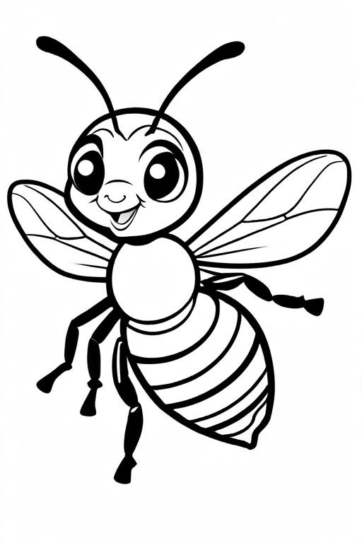 Wasp Coloring Page 23 for Kids