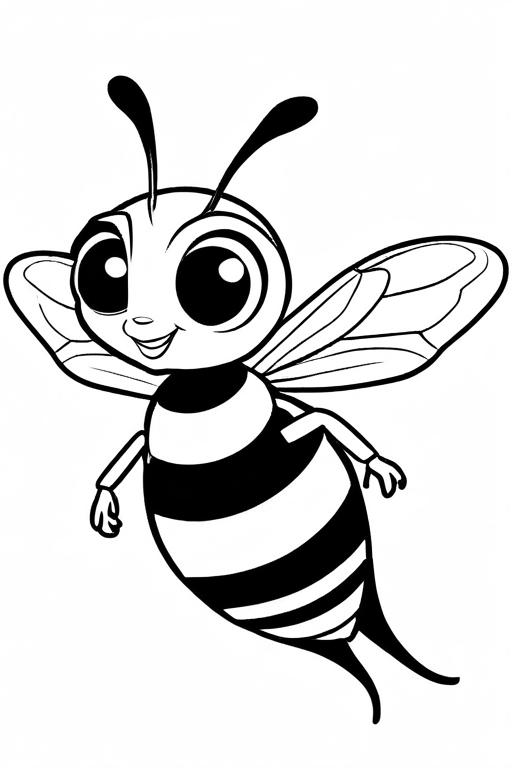 Wasp Coloring Page 25 for Kids