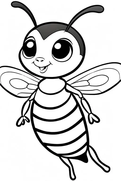 Wasp Coloring Page 26 for Kids