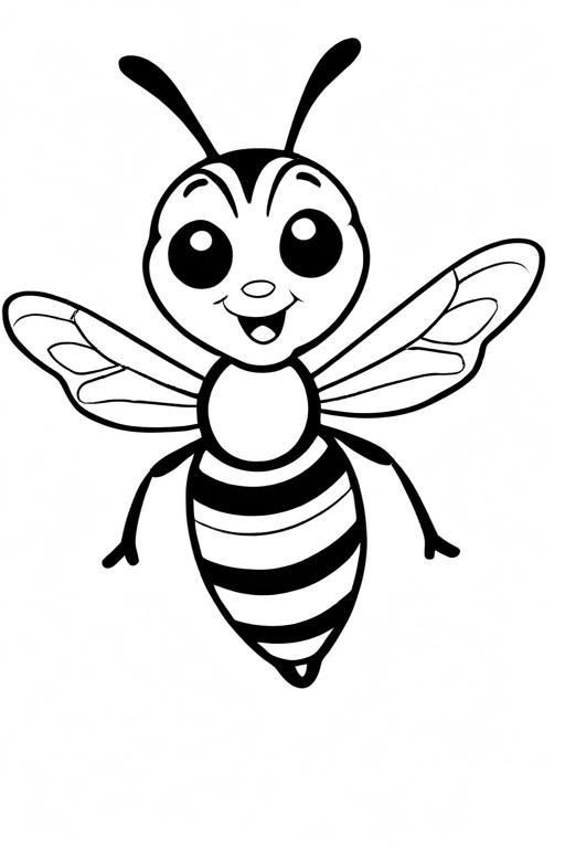 Wasp Coloring Page 27 for Kids