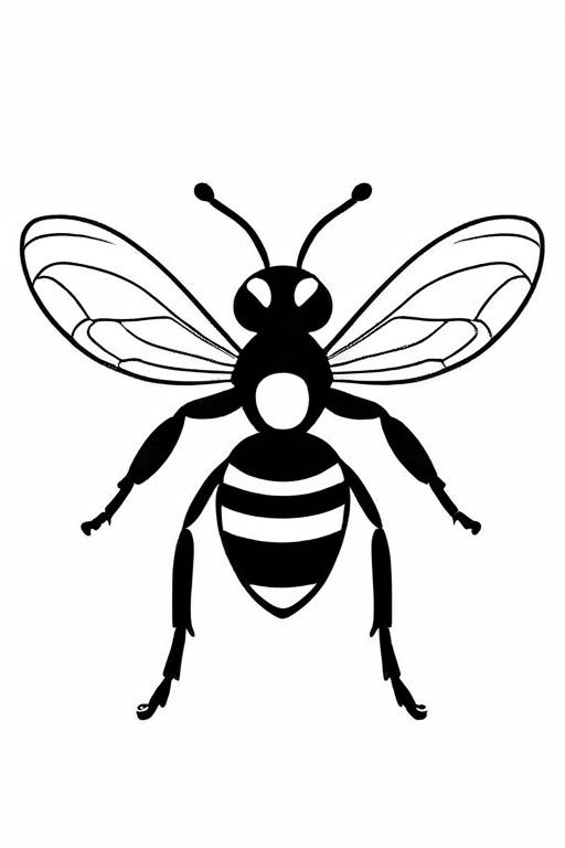 Wasp Coloring Page 28 for Kids